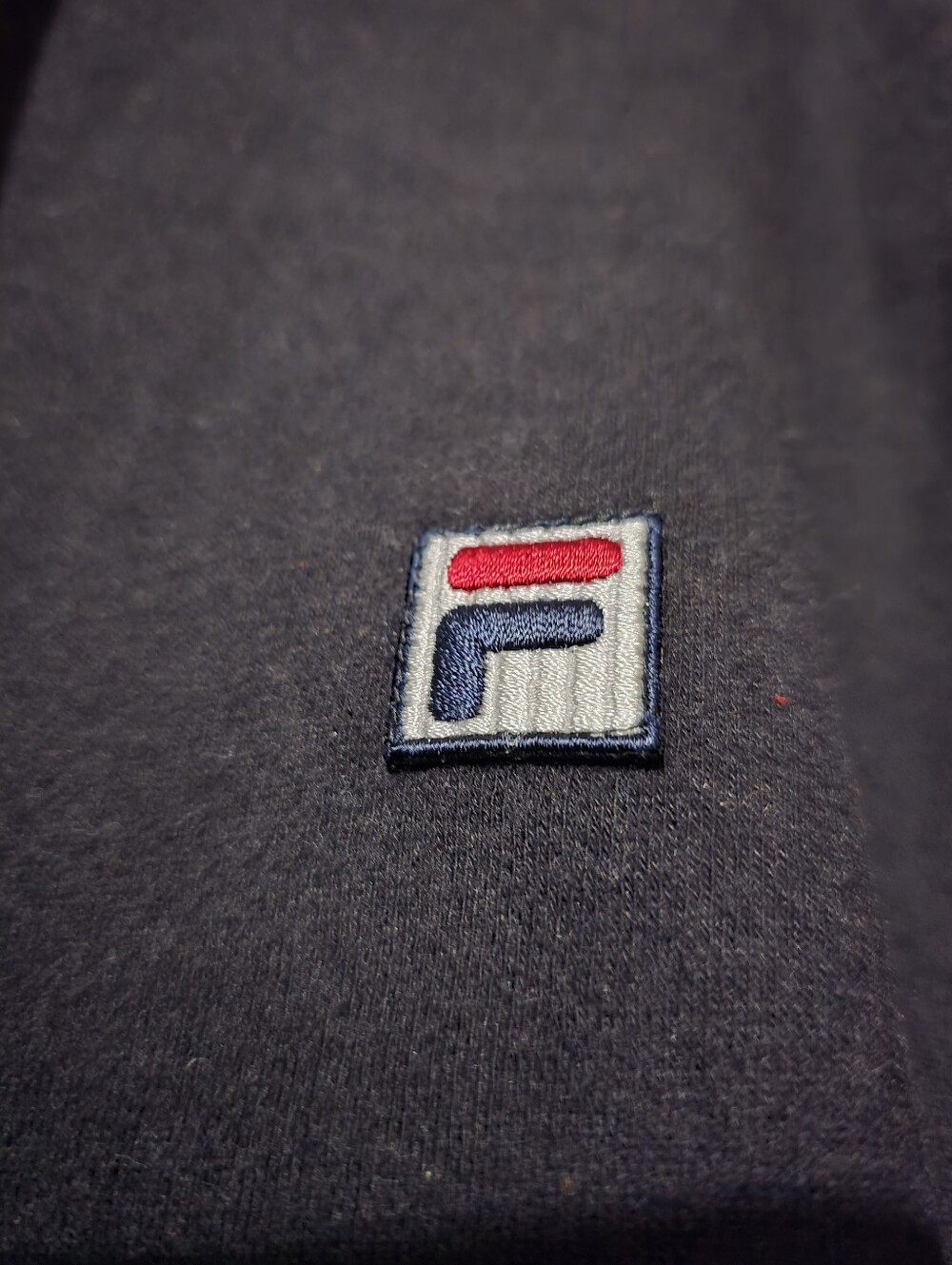 Fila Men's Black Full-Zip Up Hooded Sweatshirt w Small Embroidered Logo - Medium - Picture 4 of 9